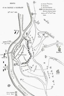 Plan of the Battle of Sobraon c1891. Creator: James Grant