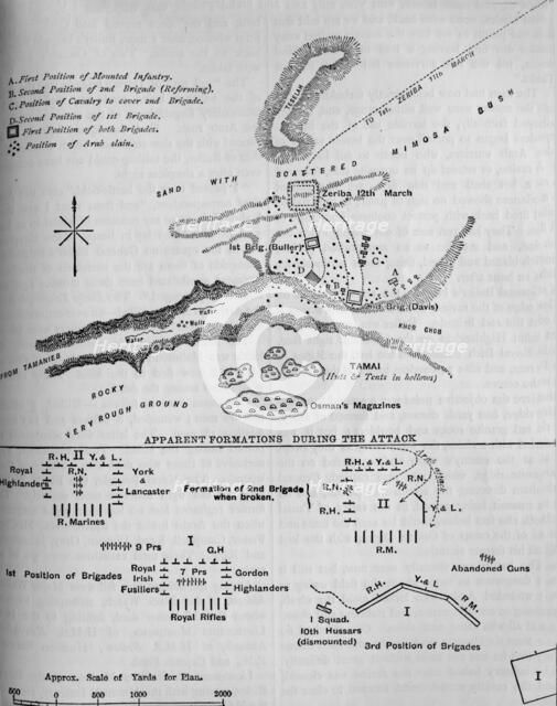 'Plan of the Battle of Tamai, (March 13, 1884)', c1881-85. Artist: Unknown.