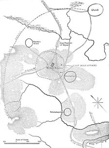 Plan of the Battle of Ulundi, (July 4, 1879) c1880