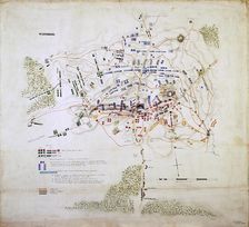 Plan of the Battle of Waterloo, 1815. Creator: Unknown
