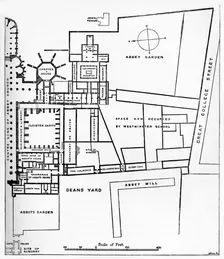 Plan of the Benedictine Abbey of Westminster c1897. Artist: William Patten