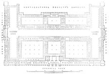 Plan of the galleries of the International Exhibition Building, 1862. Creator: John Dower