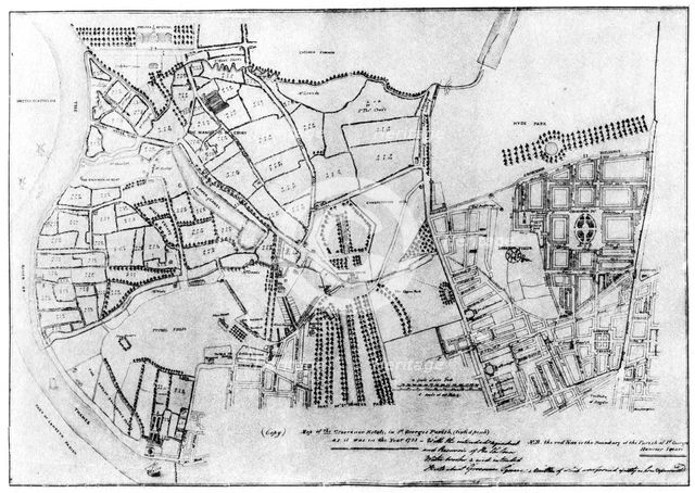 Plan of the Grosvenor Estate, 1907. Artist: Unknown