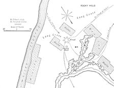 Plan of the Ground Where Prince Louis Napoleon was killed, (June 1, 1879) c1880
