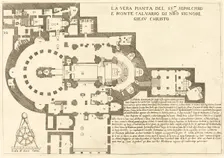 Plan of the Holy Sepulchre and Mount Calvary, 1619. Creator: Jacques Callot