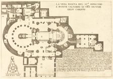 Plan of the Holy Sepulchre and Mount Calvary, 1619. Creator: Jacques Callot