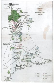Plan of the Operation of the Campaign in the Netherlands June 1815, (1816)