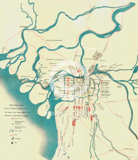 Plan of the Osaka First or Winter Campaign, 1614', 1903. Creator: Unknown.