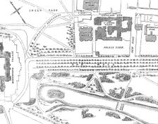 Plan of the New Opening into St. James's-Park, 1856. Creator: Unknown