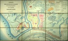 Plan of the newly designed location of the provincial town of Narym, Tomsk province, 1868. Creator: Unknown