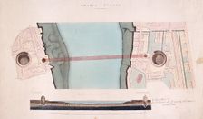 Plan of the shop fronts on Old and New Bond Street, London, c1838. Artist: Anon