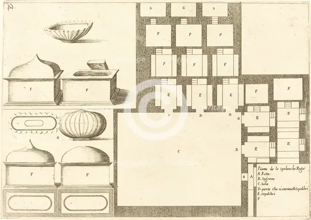 Plan of the Spelunche Regee, 1619. Creator: Jacques Callot.