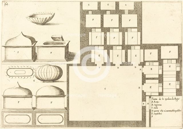 Plan of the Spelunche Regee, 1619. Creator: Jacques Callot.