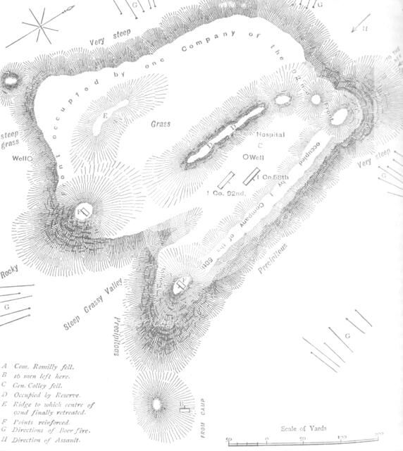 'Plan of the Summit of Majuba Hill, (February 27, 1881)', c1880s. Artist: Unknown.