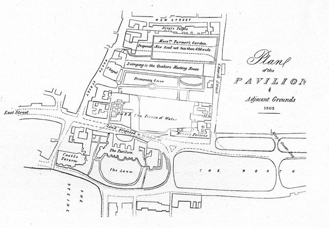 'Plan of the Pavilion & Adjacent Grounds - 1803', (1939). Artist: Unknown.