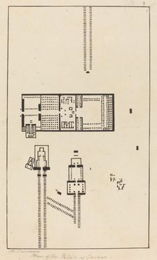 Plan of the Palace of Carnac, published 1829. Creator: Maria Denman