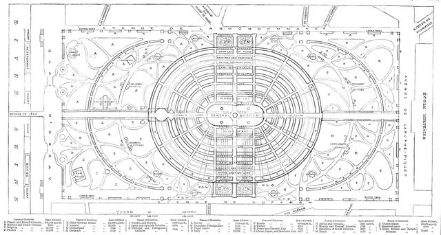 Plan of the Palace and Park designed for the Paris Universal Exhibition of 1867, (1865). Creator: Unknown.