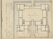 Plan of the Palace Honselaarsdijk, 1890. Creator: A.N. Godefroy