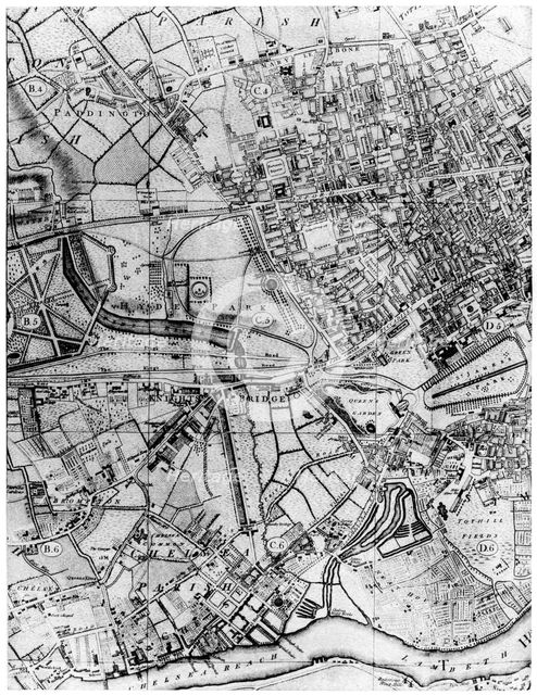 Plan of the parish of St George's, Hanover Square, London, 1907. Artist: Unknown