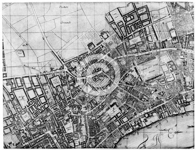 Plan of the parish of St Giles, London, 1907. Artist: Unknown