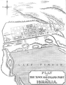 Plan of the town and inland port of Ismaïlia, 1869. Creator: Unknown