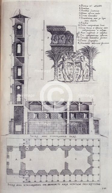 Plan of the Temple of Solomon, c1569. Creator: Unknown.