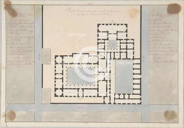 Plan of a Greek House, 1800-1900. Creator: Anon.