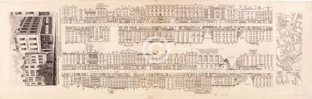 Plan of Aldersgate Street, London, c1839. Artist: Anon