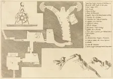 Plan of All the Important Places in Bethlehem, 1619. Creator: Jacques Callot