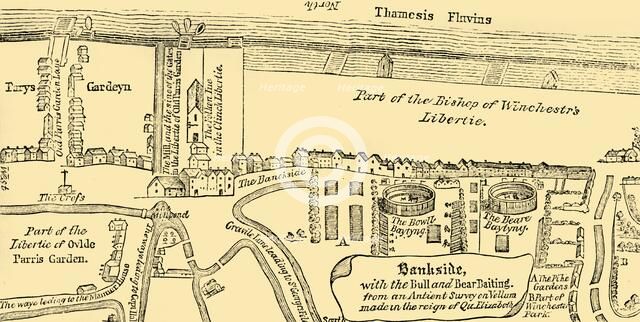 'Plan of Bankside, Early in the Seventeenth Century', (c1878). Creator: Unknown.
