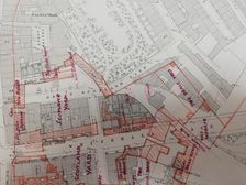 Plan of buildings in Whitehall, Westminster, London, 1874. Creator: Tom Higgs