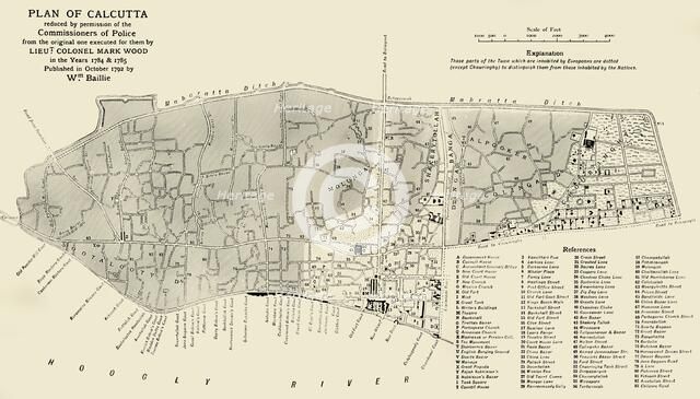 'Plan of Calcutta', 1925. Creator: Unknown.