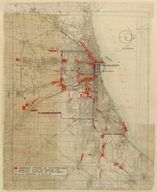 Plan of Chicago, Chicago, Illinois, Railroad Circuits Diagram, 1909. Creator: Daniel Burnham