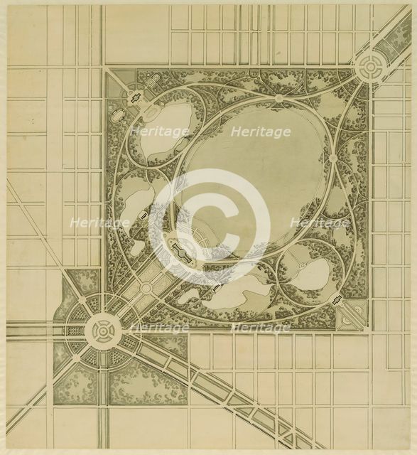 Plan of Chicago, Plate 62, Plan of a Proposed Park, 1909. Creator: Daniel Burnham.