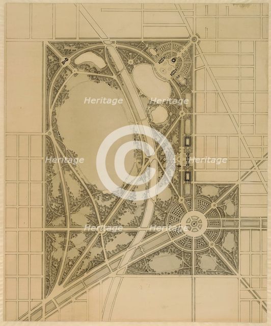 Plan of Chicago, Plate 63, Plan of a Proposed Park, 1909. Creator: Daniel Burnham.