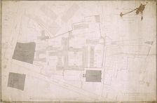 Plan of Christ's Hospital, Newgate Street, London and its adjoining estate, 1819. Artist: Anon