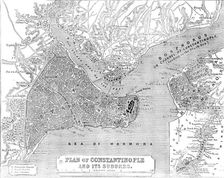 Plan of Constantinople and its Suburbs, 1856. Creator: John Dower