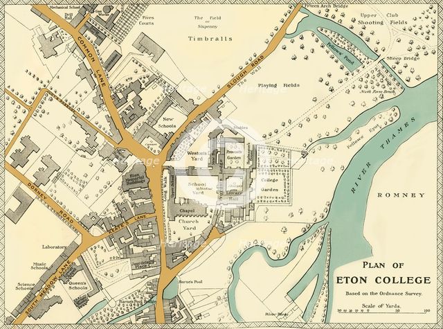 'Plan of Eton College', 1911. Creator: Unknown.