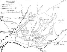 Plan of General Burrows March to the Helmund (July 4-29, 1880) c1880