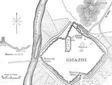 Plan of Ghazni, (1880) c1880