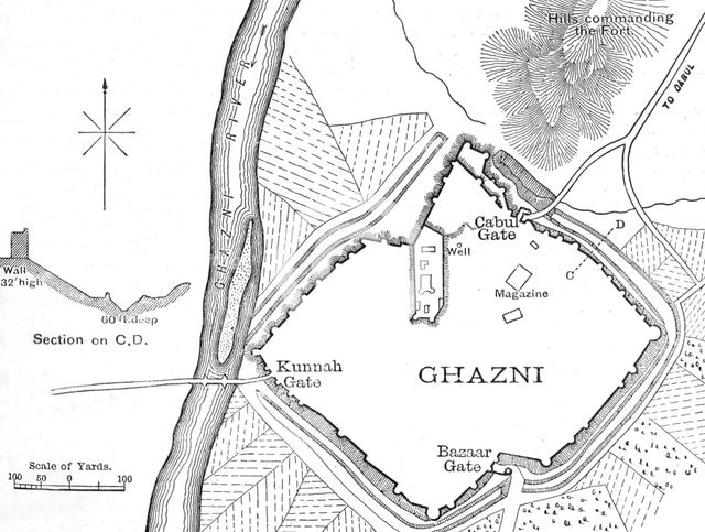 'Plan of Ghazni, (1880)', c1880. Artist: Unknown.