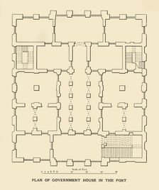 Plan of Government House in the Fort 1925. Creator: Unknown