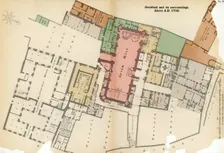 Plan of Guildhall and its surroundings, City of London, c1750 (1886)