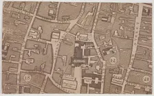 Plan of Guildhall and the neighbourhood around Guildhall, London, 1747. Artist: John Rocque