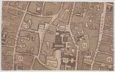 Plan of Guildhall and the neighbourhood around Guildhall, London, 1747. Artist: John Rocque