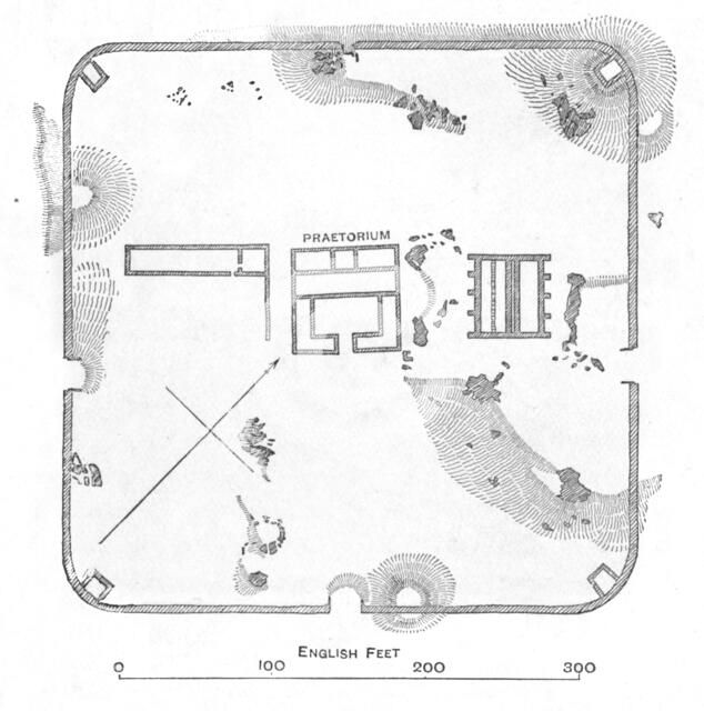 'Plan of Hardknott Fort, Cumberland', 1902. Artist: Unknown.