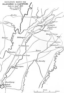 Plan of Havelock's March c1891. Creator: James Grant
