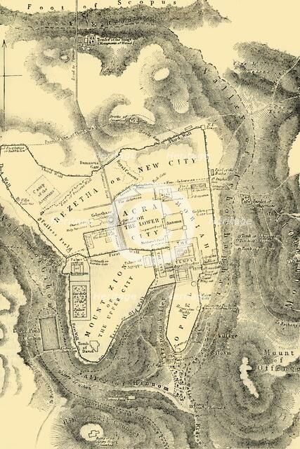'Plan of Jerusalem in the First Christian Century', 1890.   Creator: Unknown.