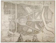 Plan of Kensington Palace and gardens, London, 1736. Artist: John Rocque