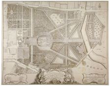 Plan of Kensington Palace and gardens, London, 1736. Artist: John Rocque